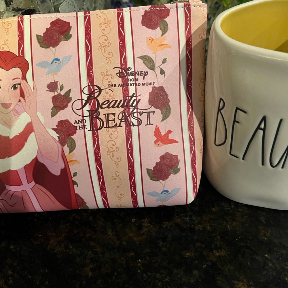 Disney parks Belle pouch & Disney x RAE DUNN beauty and the beast mug - Picture 7 of 13
